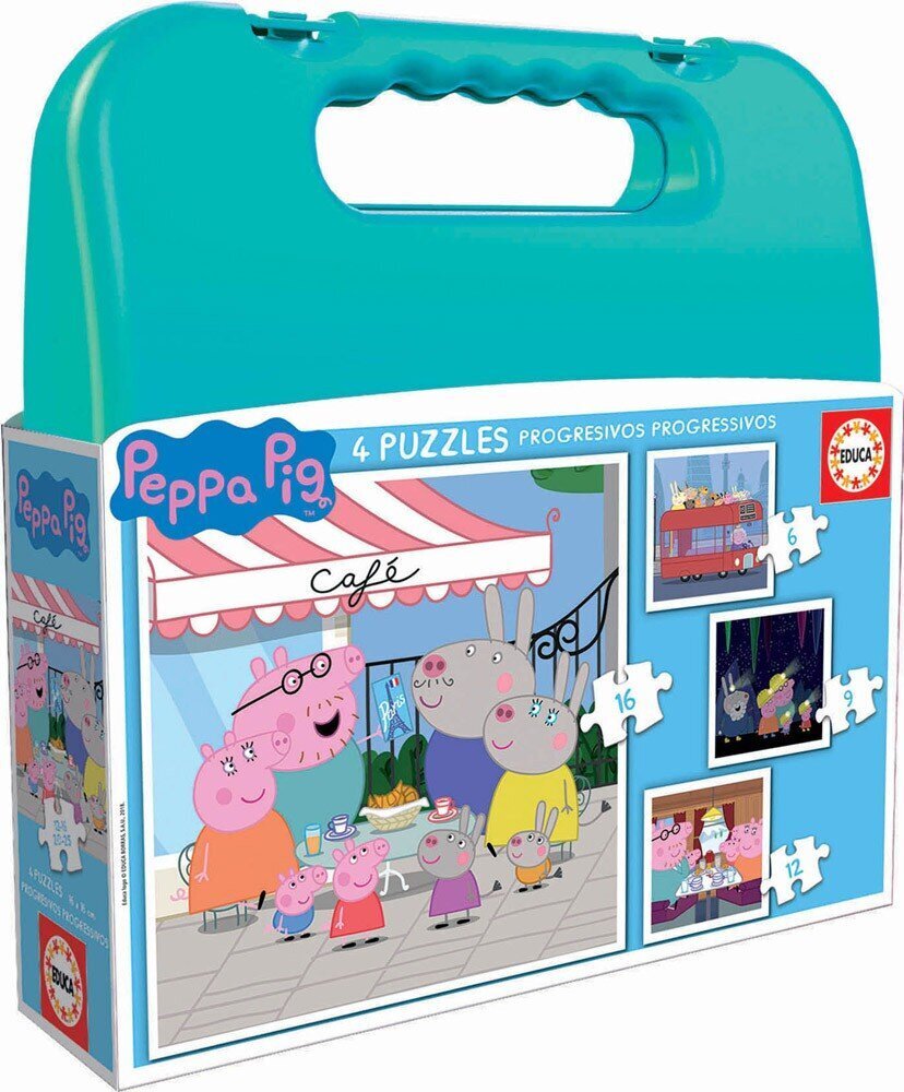 Dėlionių rinkinys Peppa, 4 vnt. kaina ir informacija | Dėlionės (puzzle) | pigu.lt