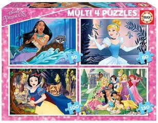 Dėlionės Princesės, 4 vnt. kaina ir informacija | Dėlionės (puzzle) | pigu.lt