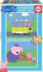 Dėlionė Peppa, 2 vnt. x 9 detalių kaina ir informacija | Dėlionės (puzzle) | pigu.lt