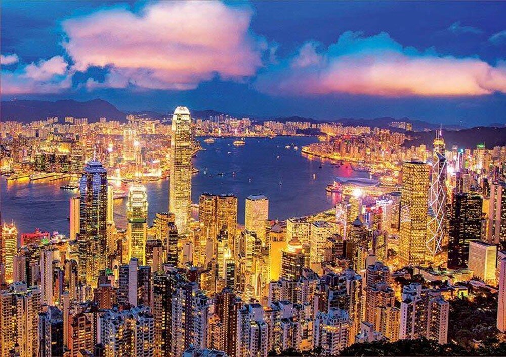 Dėlionė neoninis Honkongas, 1000 detalių kaina ir informacija | Dėlionės (puzzle) | pigu.lt