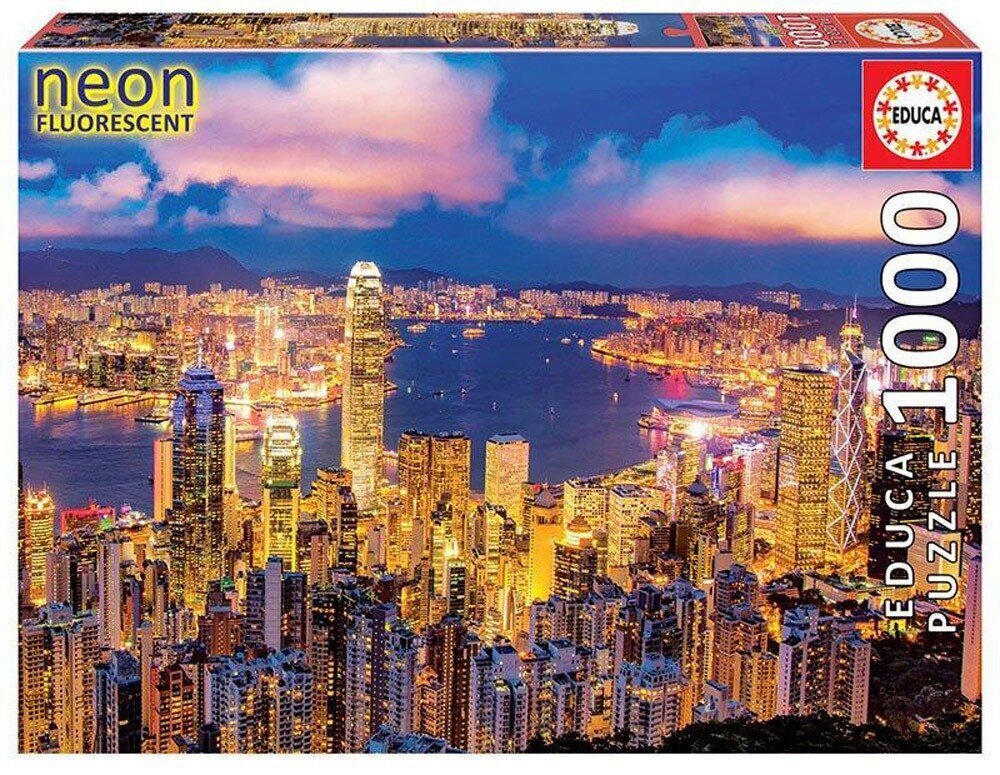 Dėlionė neoninis Honkongas, 1000 detalių kaina ir informacija | Dėlionės (puzzle) | pigu.lt