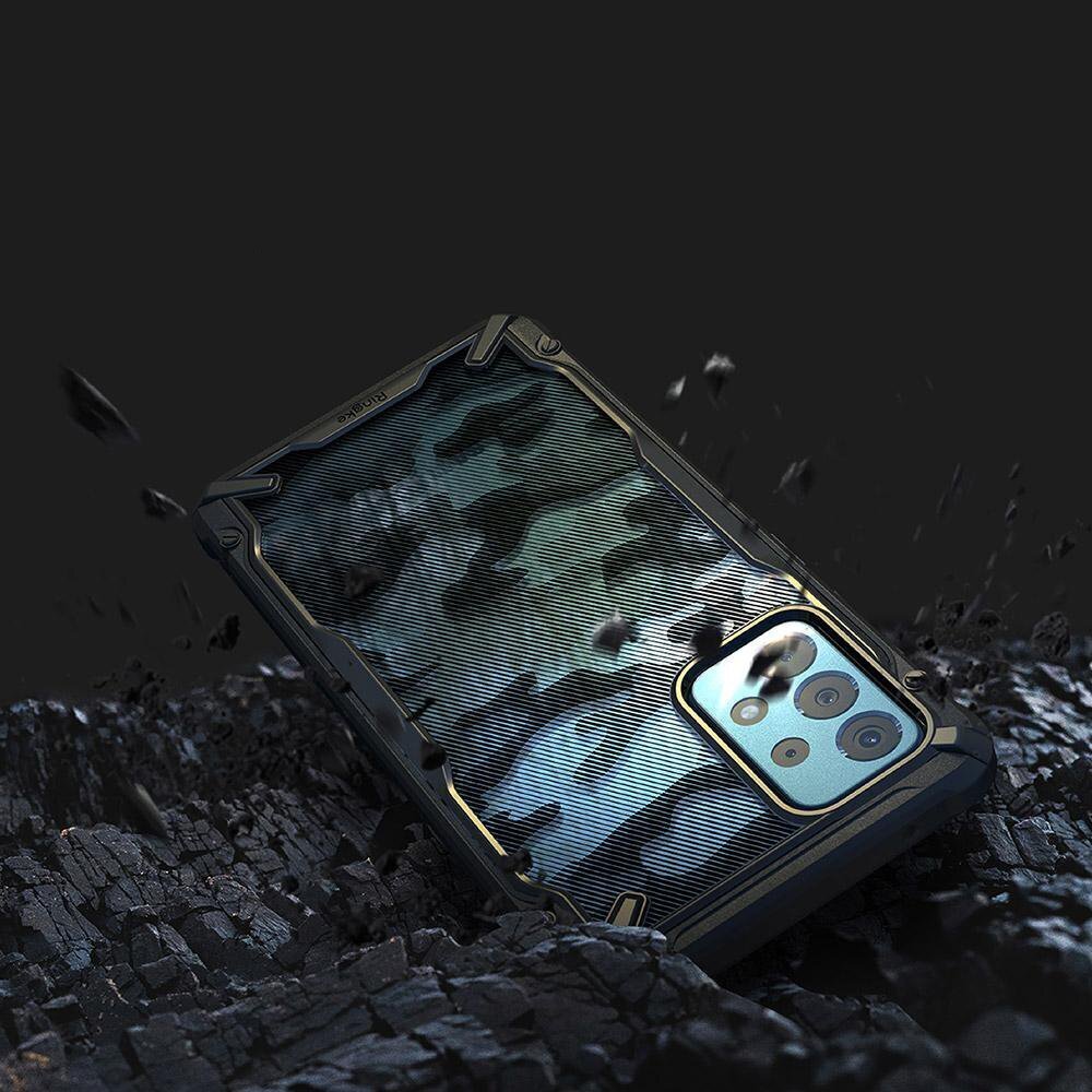 Telefono dėklas Ringke Fusion X Camo, skirtas Samsung Galaxy A52 5G / A52, juodas kaina ir informacija | Telefono dėklai | pigu.lt