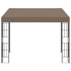 Prie sienos montuojama pavėsinė, rudos spalvos, 3x3m, audinys цена и информация | Беседки, навесы, тенты | pigu.lt