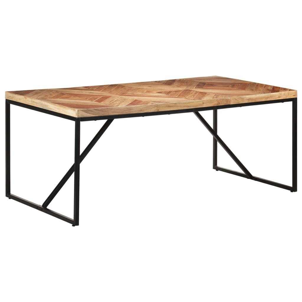 Valgomojo stalas, 180x90x76cm, akacija ir mango mediena kaina ir informacija | Virtuvės ir valgomojo stalai, staliukai | pigu.lt