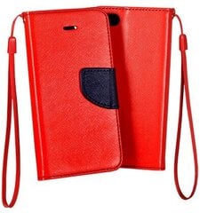 Telefono dėklas Hallo Fancy Book Case, skirtas LG K350 K8, raudonas/mėlynas kaina ir informacija | Telefono dėklai | pigu.lt