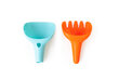 Grėbliukas su kastuvėliu - Raki -Mėlyna + Oranžinė, Quut 170723 цена и информация | Vandens, smėlio ir paplūdimio žaislai | pigu.lt