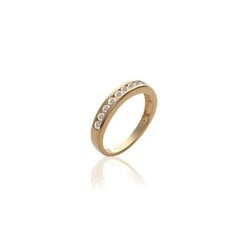 Кольцо с золотым покрытием 750°,  ⌀ 15.5, произведено во Франции цена и информация | Кольца | pigu.lt