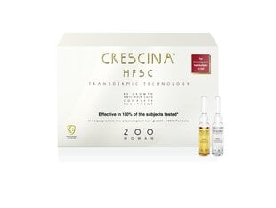 Комплекс ампул для волос Crescina HFSC Transdermic 200 для женщин, 20 ампул (10+10) цена и информация | Средства для укрепления волос | pigu.lt