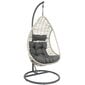 Pakabinamas krėslas su stovu Saska Garden Crescent Delux, pilkas kaina ir informacija | Lauko kėdės, foteliai, pufai | pigu.lt