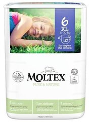 Подгузники Moltex Pure & Nature 6 XL 16-30кг 21шт цена и информация | Подгузники | pigu.lt