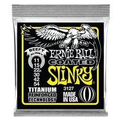 Stygos el. gitarai Ernie Ball Beefy Slinky Coated Titanium 11-54 kaina ir informacija | Priedai muzikos instrumentams | pigu.lt