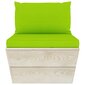 Sodo baldų komplektas iš palečių su pagalvėlėmis, 9 dalių, žalias kaina ir informacija | Lauko baldų komplektai | pigu.lt