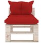 Vidurinė sofos dalis iš palečių su pagalvėlėmis, mediena цена и информация | Lauko kėdės, foteliai, pufai | pigu.lt