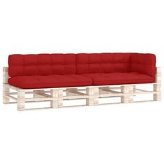 Pagalvėlės sofai iš palečių, 5 vnt., raudonos kaina ir informacija | Pagalvės, užvalkalai, apsaugos | pigu.lt