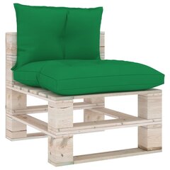 Pagalvėlės sofai iš palečių, 2vnt., žalios kaina ir informacija | Pagalvės, užvalkalai, apsaugos | pigu.lt
