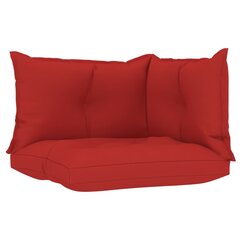 Pagalvėlės sofai iš palečių, 3 vnt., raudonos kaina ir informacija | Pagalvės, užvalkalai, apsaugos | pigu.lt
