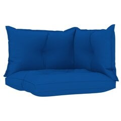 Pagalvėlės sofai iš palečių, 3 vnt., mėlynos kaina ir informacija | Pagalvės, užvalkalai, apsaugos | pigu.lt