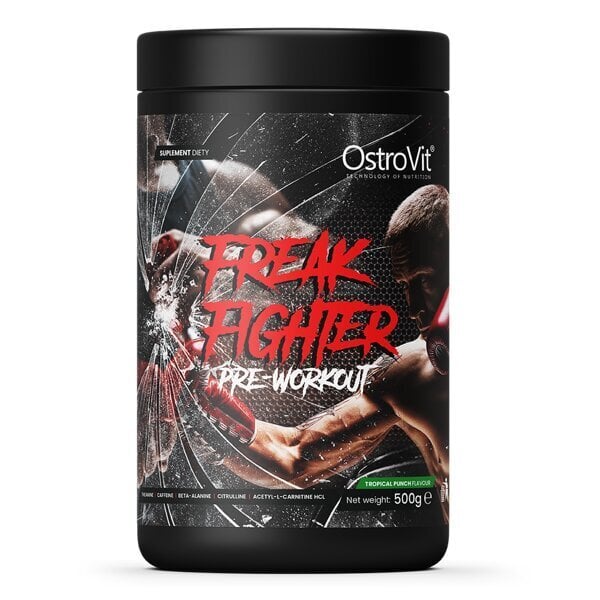 OstroVit Freak Fighter Pre Workout Vaisinis, 500 g kaina ir informacija | Energetikai | pigu.lt