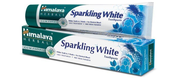 Balinanti dantų pasta Sparklin White, Himalaya Herbals, 80 g цена и информация | Dantų šepetėliai, pastos | pigu.lt
