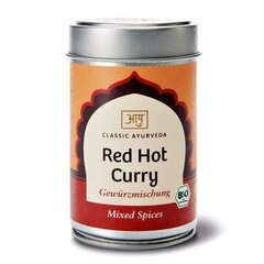 Красная острая смесь карри Red Hot Curry, экологичная, Classic Ayurveda, 60г цена и информация | Специи, наборы специй | pigu.lt