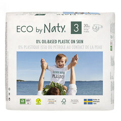 Sauskelnės Eco by Naty, 3 dydis, 4-9 kg, 30 vnt. kaina ir informacija | Sauskelnės | pigu.lt