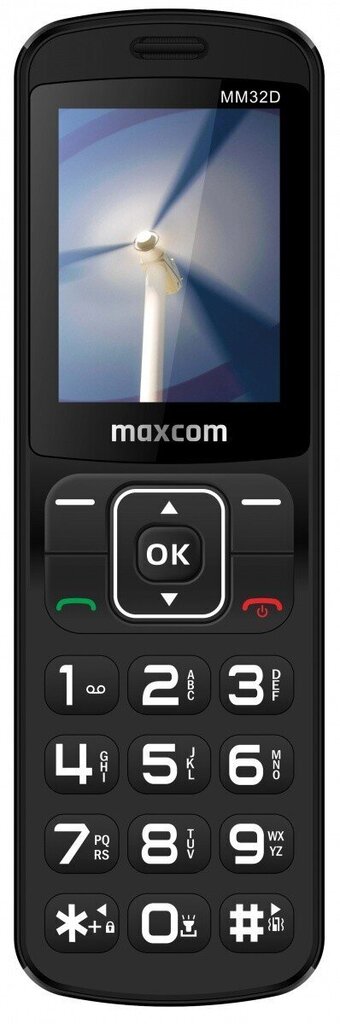 Maxcom GSM MM 32D Comfort, Black цена и информация | Mobilieji telefonai | pigu.lt