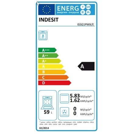 Indesit IS5G1PMX/E цена и информация | Dujinės viryklės | pigu.lt