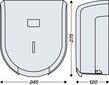 WC ruloninio popieriaus laikiklis JVD JUMBO 200, juodas цена и информация | Vonios kambario aksesuarai | pigu.lt