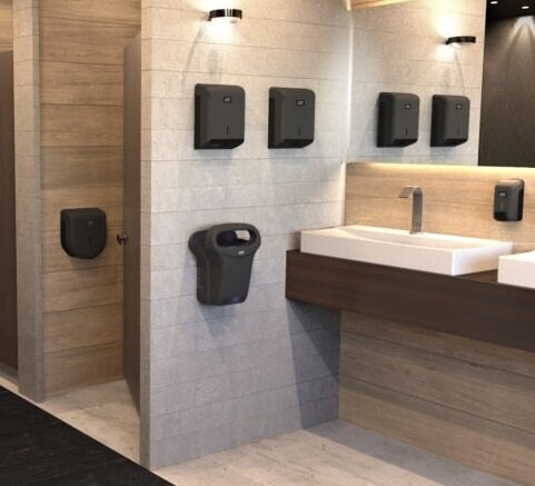 WC ruloninio popieriaus laikiklis JVD JUMBO 200, juodas kaina ir informacija | Vonios kambario aksesuarai | pigu.lt