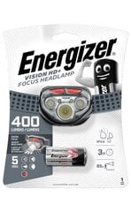 Налобный фонарь ENERGIZER VISION 400lm + 3xAAA Energizer MAX, 5 режимы цена и информация | Фонарики, прожекторы | pigu.lt