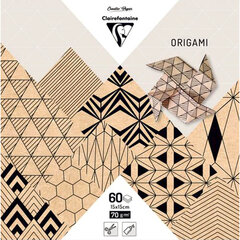 Origami popierius Clairefontaine, 15x15 cm, 70 g/m, 60 l. цена и информация | Тетради и бумажные товары | pigu.lt