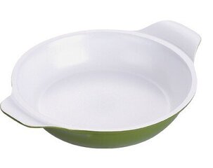 Сковорода для яиц Minichef 14x14 см, литая алюминиевая с керамическим покрытием, оливково-зеленая цена и информация | Cковородки | pigu.lt