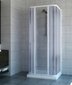 Išskleidžiama PVC dušo kabina su trimis šonais, 100x100x100 cm, pilka kaina ir informacija | Dušo kabinos | pigu.lt