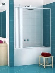 Dušo sienelė voniai 160 cm, balta kaina ir informacija | Dušo durys ir sienelės | pigu.lt