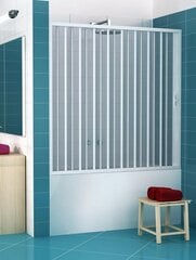 Dušo sienelė voniai 160 cm, balta kaina ir informacija | Dušo durys ir sienelės | pigu.lt