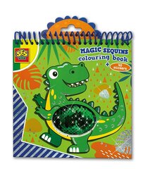 Magiška spalvinimo knygelė su blizgučiais SES Dinozaurai kaina ir informacija | Lavinamieji žaislai | pigu.lt