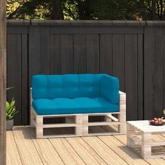 Pagalvėlės sofai iš palečių, 3vnt., mėlynos spalvos kaina ir informacija | Pagalvės, užvalkalai, apsaugos | pigu.lt