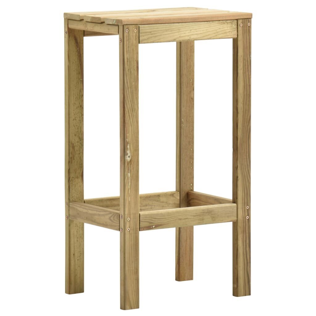 Baro taburetės, 2vnt., impregnuota pušies mediena kaina ir informacija | Virtuvės ir valgomojo kėdės | pigu.lt