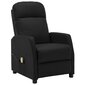 Atlošiamas masažinis krėslas, juodos spalvos, dirbtinė oda kaina ir informacija | Svetainės foteliai | pigu.lt