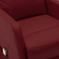 Atlošiamas masažinis krėslas, vyno raudonas, dirbtinė oda kaina ir informacija | Svetainės foteliai | pigu.lt