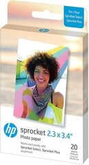 HP фотобумага Sprocket Plus Zink 5.8x8.6 см 20 листов цена и информация | Аксессуары для фотоаппаратов | pigu.lt