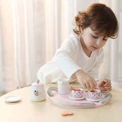 Medinis žaislinis arbatos indų rinkinys цена и информация | Игрушки для девочек | pigu.lt