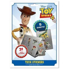 Žaismingi lipdukai Toy Story 4, 31 vnt kaina ir informacija | Interjero lipdukai | pigu.lt