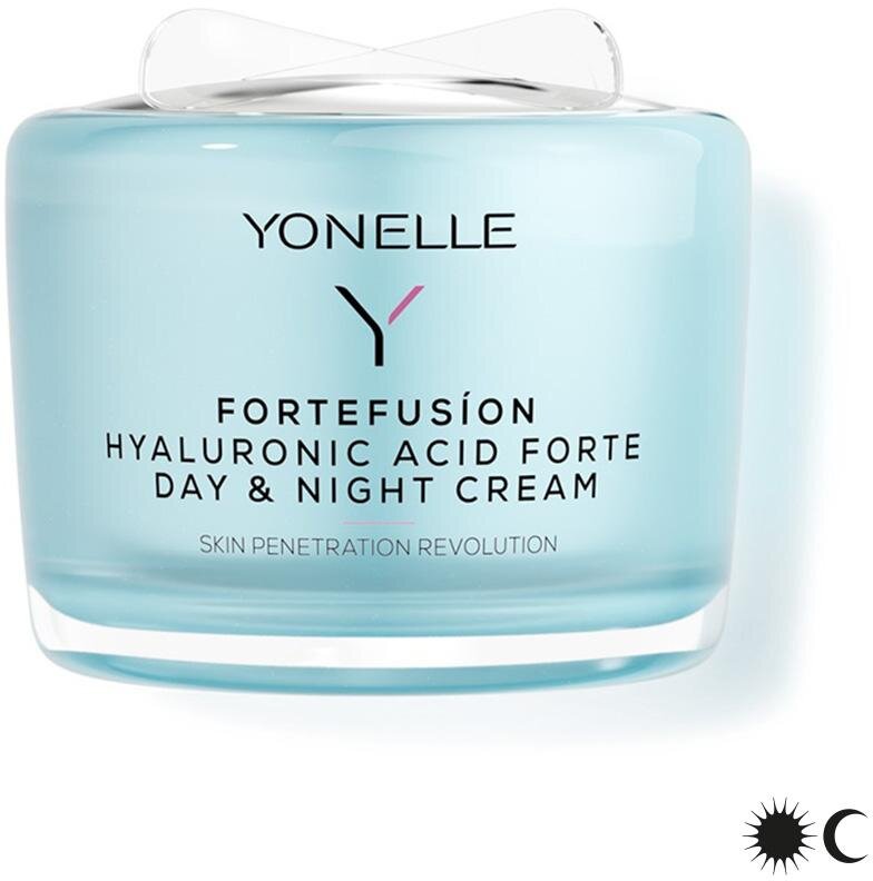 Drėkinamasis veido kremas Yonelle Fortefusion Hyaluronic Acid Forte Day & Night Cream, 55 ml kaina ir informacija | Veido kremai | pigu.lt