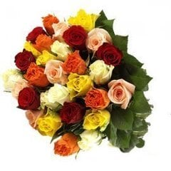 Įvairių spalvų rožės, 30 vnt kaina ir informacija | Gyvos gėlės | pigu.lt