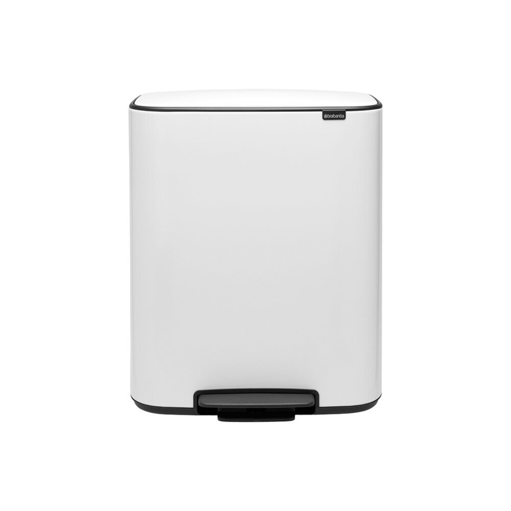 Brabantia šiukšliadėžė Bo, 2x30 l, balta цена и информация | Šiukšliadėžės | pigu.lt