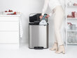 Brabantia šiukšliadėžė Bo, 2x30 l, pilka цена и информация | Šiukšliadėžės | pigu.lt