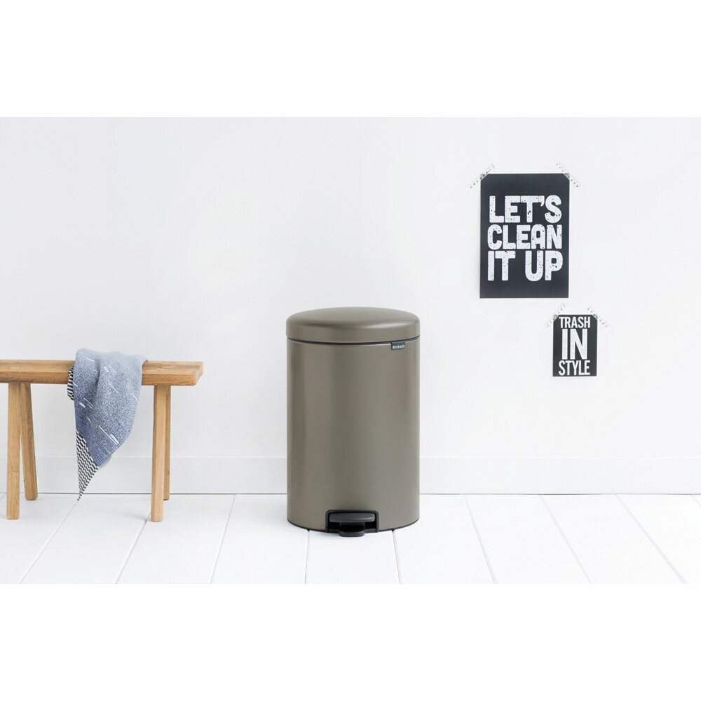 Brabantia šiukšliadėžė NewIcon, 20 l, ruda цена и информация | Šiukšliadėžės | pigu.lt