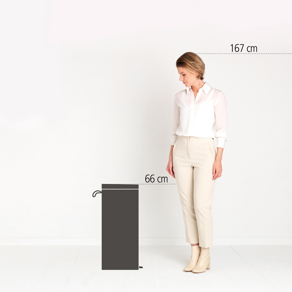 Brabantia šiukšliadėžė FlatBack+, 40 l, balta цена и информация | Šiukšliadėžės | pigu.lt