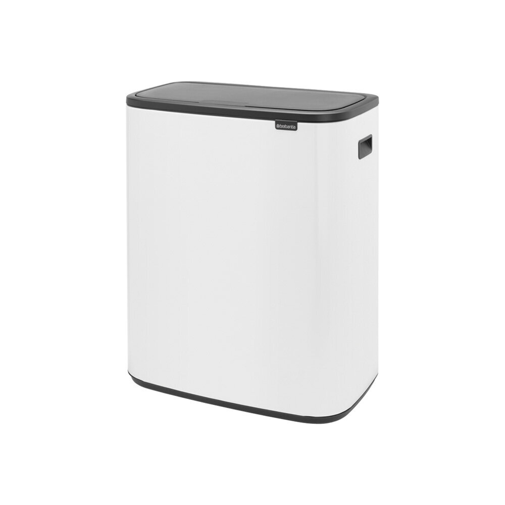 Brabantia šiukšliadėžė Bo Touch Bin, 2x30 l, balta kaina ir informacija | Šiukšliadėžės | pigu.lt